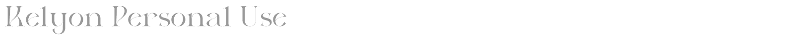 Kelyon font preview